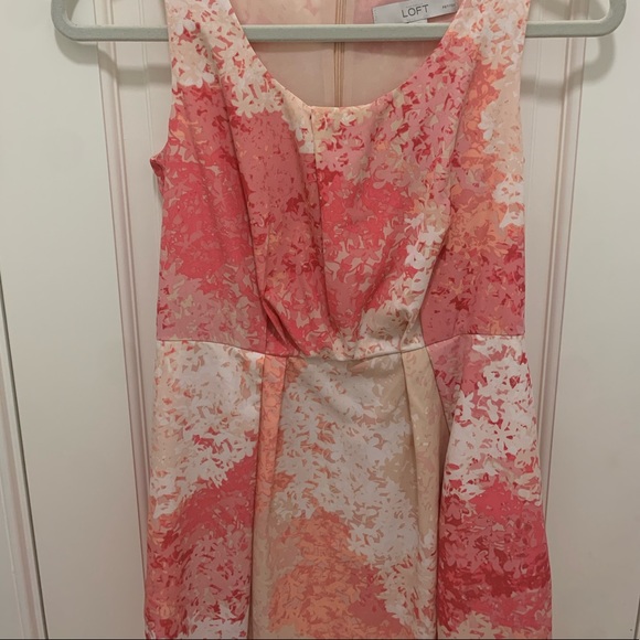 BNWT⚡️ANN TAYLOR/LOFT PETITES PINK/ORANGE/CREAM FANCY/FORMAL/SUMMER DRESS⚡️2P - Picture 14 of 14